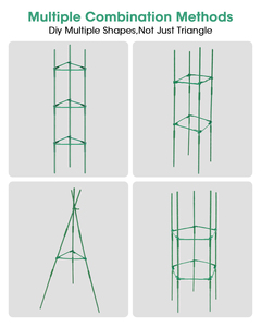 Cadre d'escalade en plastique de 16 à 48 pouces réglable en hauteur pour la croissance des légumes Support triangulaire pour plantes agricoles en plein air - Product Image 6