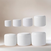 Double paroi 100ml 200ml 8oz 4oz Pp Plastic Dome Lid Jars Cosmetic Polypropylene Jar Face Body Butter Scrub Jars