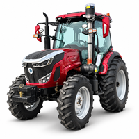 Traktor Pertanian 80HP 4WD Tipe Roda Diesel untuk Pengolahan Lahan Pertanian dan Operasi Tanaman
