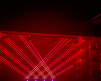 Barra Láser RGB de 6 Ojos Iluminación de Efectos para Escenario Proyector de Cabeza Móvil con Modos DMX y de Sonido para Fiestas de DJ y Discoteca