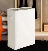 Panier de rangement pliable pour vêtements de ménage Panier à linge pliable d'angle robuste avec roue