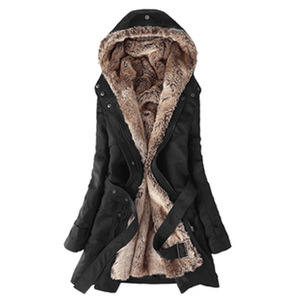Manteau pour <span class=keywords><strong>femme</strong></span>, manteau long à capuche en fourrure épaisse coréenne pour <span class=keywords><strong>femme</strong></span>, vêtements d'hiver pour <span class=keywords><strong>femme</strong></span> 2023 - Product Image 6