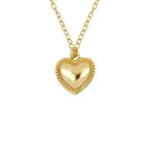 قلادة نحاسية مطلية بالذهب من جيمنايس، مصنّع مجوهرات نحاسية، قلادة نحاسية على شكل قلب رقيقة للنساء - Product Image 1