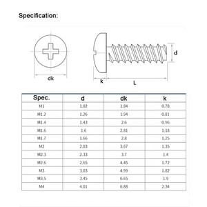 Tornillos Autorroscantes <span class=keywords><strong>de</strong></span> Cabeza Phillips <span class=keywords><strong>de</strong></span> Acero Inoxidable a <span class=keywords><strong>Precio</strong></span> <span class=keywords><strong>de</strong></span> Fábrica, Utilizados para Plástico - Product Image 6