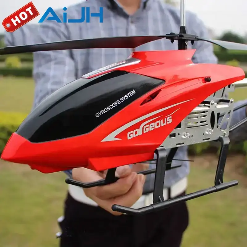 Aijh Groothandel 2.4G Super Grote Afstandsbediening Vliegtuig Kids 3.5ch Grote Helikopter Drone Speelgoed Big Size Rc Helikopter