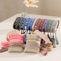 Bracelet à la mode pour femmes gland main corde marque Logo personnalisé broderie conception mode chaîne lien pour accessoires cadeau parfait