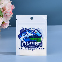 Sac d'emballage refermable pour appâts de pêche, pochette plate personnalisée avec logo et encoche de déchirement