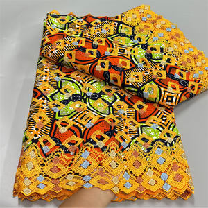 قماش دانتيل أفريقي مشمع عالي الجودة قماش دانتيل نيجيري قماش شبكي فرنسي فساتين نسائية - Product Image 2