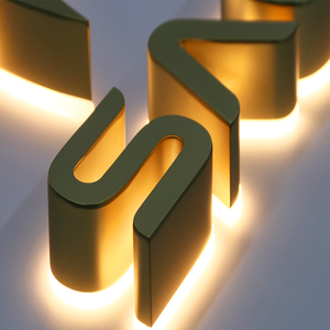 制造商定制 3D 字母商店标牌 背光发光建筑商业标牌标志户外店面 LED 字母 - Product Image 1