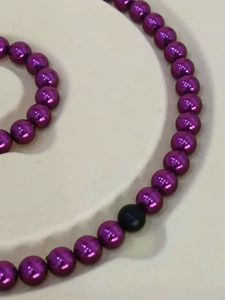 도매 뜸 돌 희귀 한 지구 무선 목걸이 밝은 블루 골드 마그네틱 비즈 자체 프라이밍 목걸이. - Product Image 2