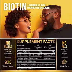 Hot-selling <strong>Biotin</strong> &amp; Collagen <strong>Liquid</strong> Drops for Hair Growth Supports Strong Nails Glowing Skin Healthy - Product Image 3