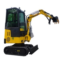Importation de mini-excavatrices d'occasion chinoises de 1,5 tonne, engins de terrassement électriques, avec fraise à souches et fraise à chenilles