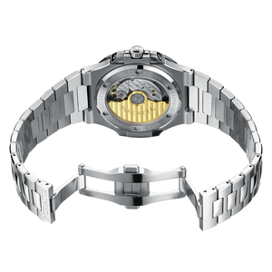 Montre mécanique automatique classique vintage pour homme en acier inoxydable, sportive, résistante à l'eau 5 ATM, avec aiguilles lumineuses, pour affaires - Product Image 6