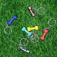 Paire d'haltères multifonctionnelles pour entraînement à domicile, design personnalisé, porte-clés en métal DIY CHAVEIRO, porte-clés design en forme d'haltères de gym