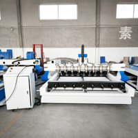 Máquina Fresadora CNC para Madera Jinan Mosencnc 8 de Múltiples Cabezales, Grabado 3D en Madera, Contrachapado, MDF, con 8 Ejes Rotatorios, Servomotor, Guía HIWIN