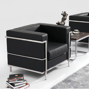 कार्यालय सोफा सेट Lc2 2 सीटर आधुनिक शैली क्लासिक चमड़े के सोफे कुर्सी अनुकूलन योग्य प्राचीन भूरे रंग में - Product Image 6