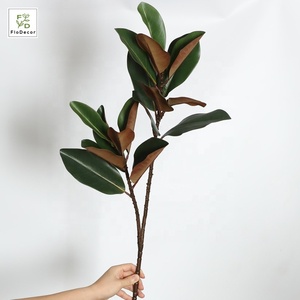 Plantes vertes artificielles en gros, feuilles de <span class=keywords><strong>magnolia</strong></span> en latex au toucher réel, branches d'arbre, fleurs de <span class=keywords><strong>magnolia</strong></span> <span class=keywords><strong>Yulan</strong></span>, décoration - Product Image 2