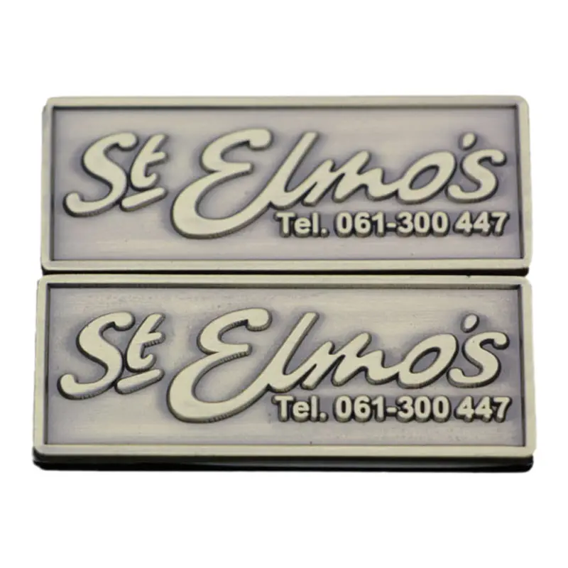 Custom design logo label plate metal plate embossing