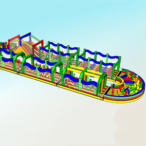 5K carrera de atracciones inflable combo parque de obstáculos inflables - Product Image 2