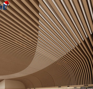 FangfeiMeirer Factory Décoratif Faux Aluminium en forme de U Lamelle d'habillage extrudée pour <span class=keywords><strong>plafond</strong></span>/mur, ignifuge, étanche, thermolaqué, pour garage - Product Image 2