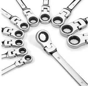 Engrenagem Ratcheting Wrench Set com Open end catraca chave definida