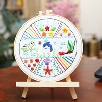 3 Kits de Pratique de Broderie pour Débutants - Design Simple en Plastique Portable pour Apprendre 30 Points de Couture Différents