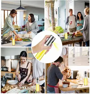 Pulverizador de garrafa de aço inoxidável qzq, pulverizador de vinagre para salada e churrasco, de plástico - Product Image 6