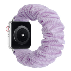 Correa de rayas elásticas de color sólido a la moda para Apple Watch Scrunchie correa elástica para Apple Watch Scrunchie <span class=keywords><strong>Solo</strong></span> <span class=keywords><strong>Loop</strong></span> correa de reloj - Product Image 6