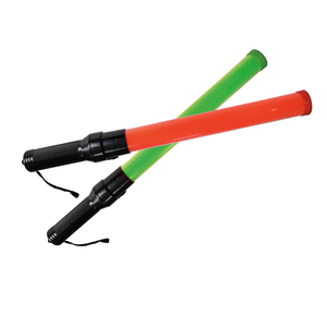Bâton de signalisation rechargeable, bâton de contrôle du trafic avec sifflet électronique et aimant, bâton lumineux de sécurité avec LED blanche sur le dessus - Product Image 1