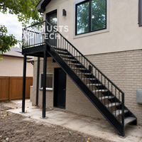 Escalier extérieur en acier de précision pour développement résidentiel, fabrication OEM/ODM