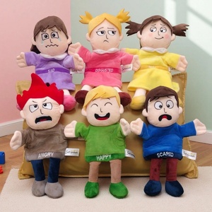 Marioneta <span class=keywords><strong>de</strong></span> mano <span class=keywords><strong>de</strong></span> dibujos animados <span class=keywords><strong>de</strong></span> niña linda con emociones, muñeco <span class=keywords><strong>de</strong></span> peluche, muñeco <span class=keywords><strong>de</strong></span> tela con relleno <span class=keywords><strong>de</strong></span> algodón PP para bebé, marioneta <span class=keywords><strong>de</strong></span> <span class=keywords><strong>dedo</strong></span>, accesorio para actuaciones - Product Image 2