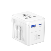 Prise de voyage universelle mondiale, toute nouvelle, plusieurs couleurs, options d'alimentation avec sortie CC 12W/17W/20W/25W/30W/35W/45W en stock