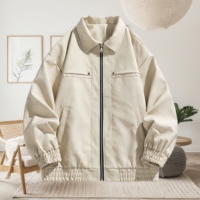 Blouson en cuir pour homme, col rétro, style motard urbain, automne/hiver, coupe ample, en cuir PU double tricoté