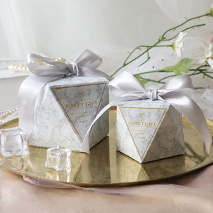 Boîte cadeau personnalisée <span class=keywords><strong>pas</strong></span> chère pour enfants, imprimée flamant rose, boîte à bonbons en papier pliable créative et mignonne pour anniversaire ou mariage avec ruban rose - Product Image 3