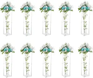 Support de fleurs en acrylique Décoration de mariage Ornements de table principale Pièce maîtresse en acrylique pour mariage Support de fleurs