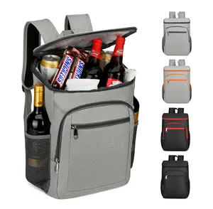 High-grade 300D Polyester Multi-color Leak Resistant Beer Cold Storage Carrier Cooler Backpacks Bag with Front Pocket