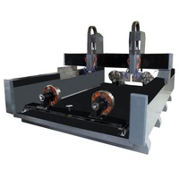 Centre de tournage haute précision à deux têtes FMS1224 220V, machine de gravure sur marbre, granit et pierre, usage moyen, CNC 3 axes, CE