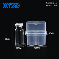 Boîte d'emballage OEM pour flacon de 10 ml, 2 pièces, pour échantillon de sérum peptidique, étui en plastique transparent avec logo