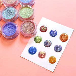 <span class=keywords><strong>Poudre</strong></span> de pigment pour ongles à paillettes holographiques, <span class=keywords><strong>effet</strong></span> caméléon multichrome, <span class=keywords><strong>poudre</strong></span> à tremper pour ongles chromée - Product Image 4