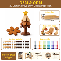 Sous-plat pliable en bois massif personnalisé en forme de sapin de Noël, résistant à la chaleur, pour décoration de table à manger, dessous de plat anti-brûlure