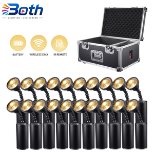20pcs with case Factory Wholesale Mini Pinspot 10W Wireless DMX <b>Battery</b> Stage Light for Club Event - Product Image 1