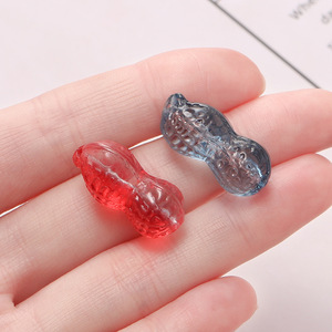 Crystal Peanut Shape Glass <b>Spacer</b> Beads For Jewelry Making Mixed Colors 12mm Ac4085 - Product Image 3