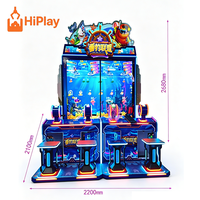 Machine d'arcade simulateur de pêche de luxe pour 4 joueurs, grand écran, à monnayeur, jeu de pêche en haute mer pour parc d'attractions