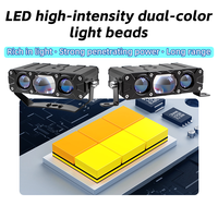 Nouvelle barre de feux antibrouillard LED jaune/blanc Xt08 toutes saisons 60W IP68 étanche 6000K faisceau Hi/Lo universel pour voiture SUV pick-up
