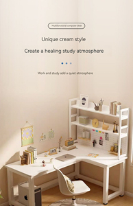 Einfacher Schreib- und Lernschreibtisch für Studenten Homeoffice-Computerschreibtisch mit Bücherregal - Product Image 2