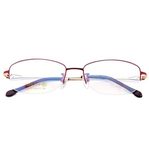 Guoda Optics – monture de lunettes demi-cerclée en titane pur pour femmes, rectangulaire, légère, à double usage, pour toutes les formes de visage - Product Image 2