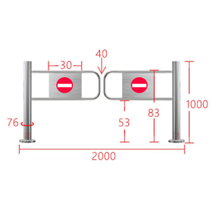 Tourniquet mécanique d'accès piétonnier d'oscillation de supermarché de barrière de tourniquet manuel de porte - Product Image 6
