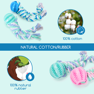 Nobleza เชือกสุนัข3แพ็คของเล่นที่เป็นประโยชน์ต่อสุขภาพจิตฟันทำความสะอาดฟันเพื่อฝึกและสร้างพฤติกรรม - Product Image 5