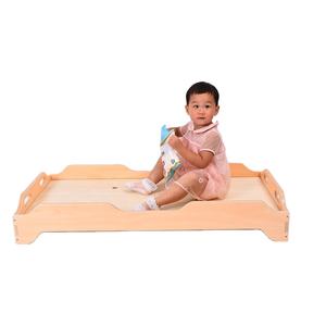 Letto <span class=keywords><strong>Montessori</strong></span> in Legno, Arredamento Prescolare, Letto a Terra Impilabile per Bambini - Product Image 1