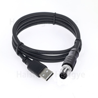 Connecteur M8 B Code 5 broches mâle-femelle vers USB Type-A, câble industriel étanche IP67